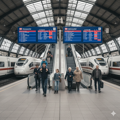Umsteigen am Bahnhof Tipps stressfreienGleiswechsel